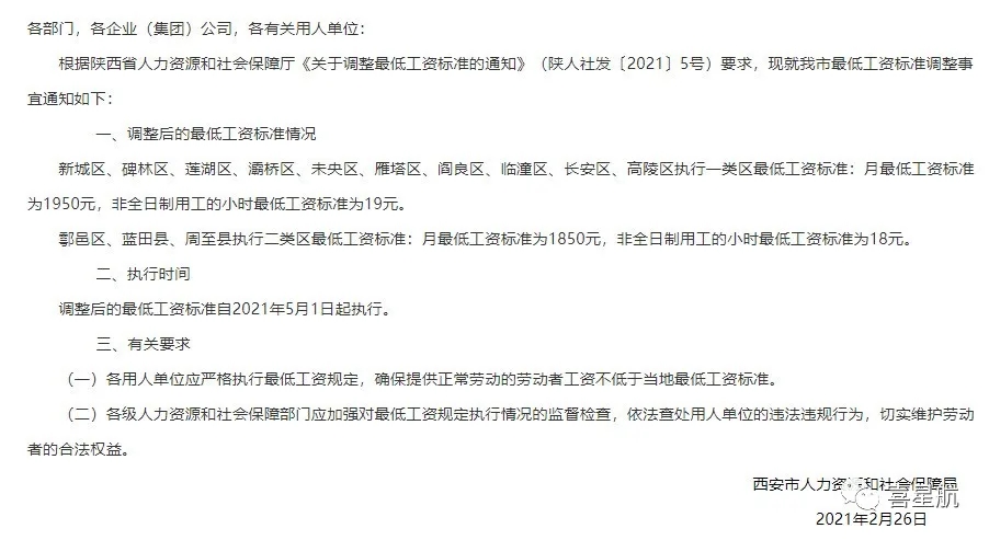 5月1日起陜西這些人最低工資標準均增加150！(圖2)